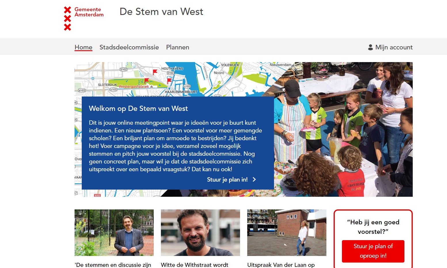 Stem van West Amsterdam screenshot 2020